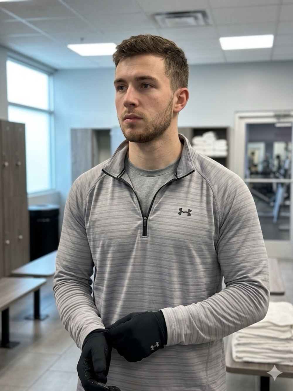 Under Armour UA Tech Stripe 1/2 Zip Long Sleeve Top Grey Size XL